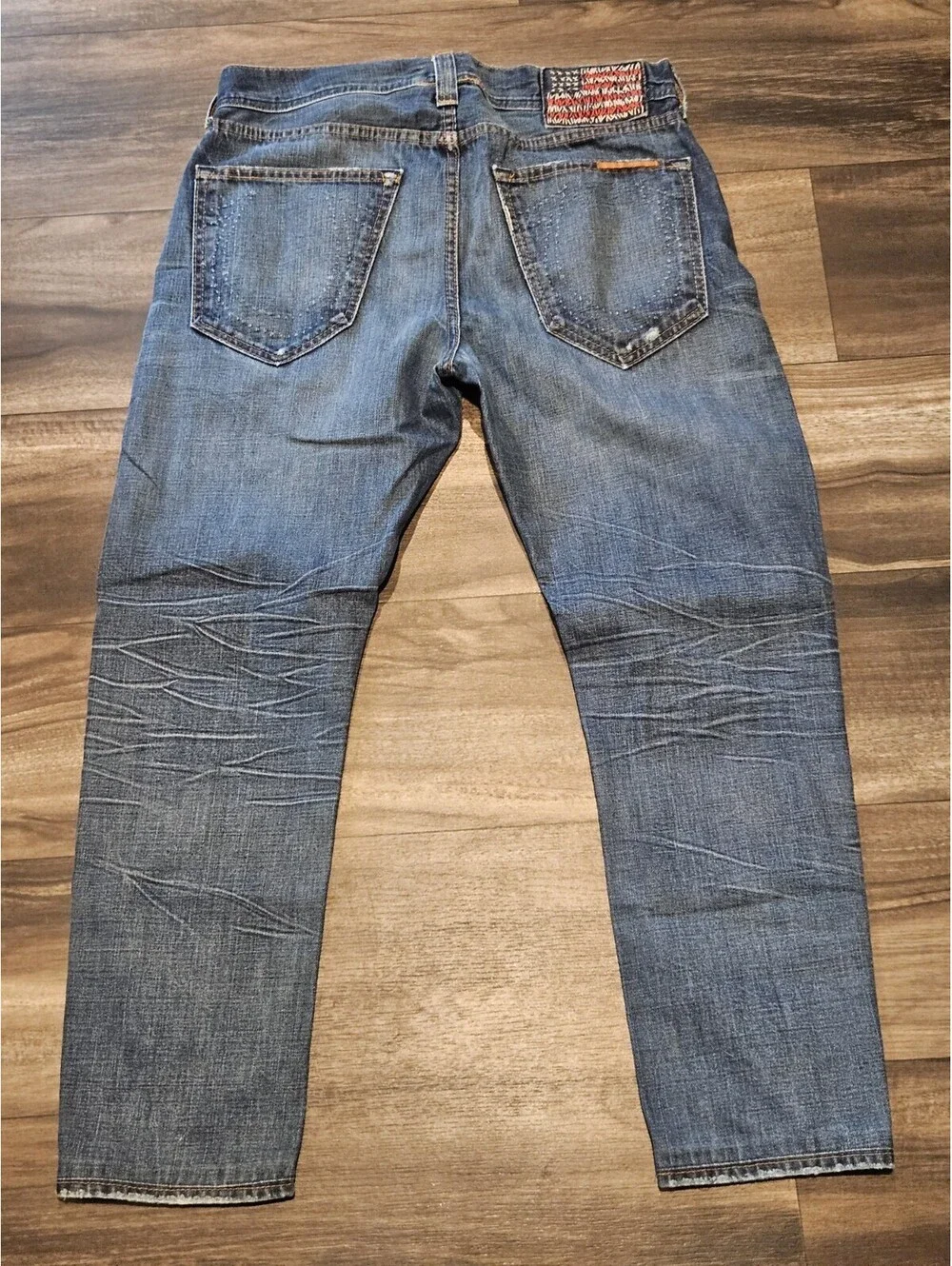 TRUE RELIGION Men’s Y2K VINTAGE BLAKE FLAP Denim Straight Button Fly sz 34x30